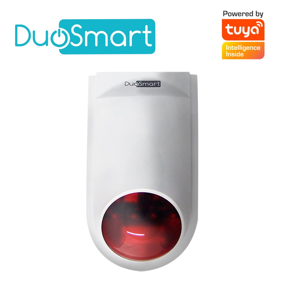 SIRENA INTELIGENTE WIFI 2.4 DUOSMART B20 STANDALONE MONITOREO EN APP DUOSMART  **SOPORTA DISPOSITIVOS RF DUOSMART SERIE C**  20 CONTROLES 60 DISPOSITIVOS EN MODO 24HRS AUDIBLE INTERIORES O PERIMETRALES - Miniatura 2