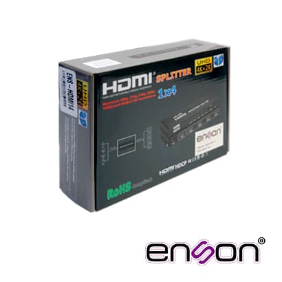 DISTRIBUIDOR HDMI ENSON ENS-HDMI14 CON UNA ENTRADA Y CUATRO SALIDAS HDMI PARA DISTRIBUIR EL VIDEO DE UN DISPOSITIVO (LAPTOP, GRABADOR DE VIDEO, CONSOLAS DE VIDEOJUEGO, ETC) A CUATRO PANTALLAS DISTINTAS AL MISMO TIEMPO, INCLUYE FUENTE DE ALIMENTACION  - Miniatura 5