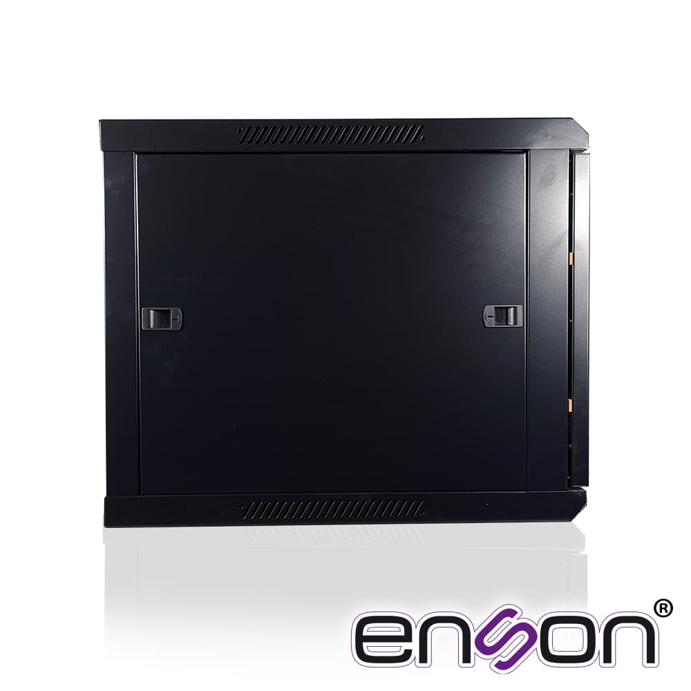 GABINETE DE PARED ENSON ENS-RKGB9U2 9UR PUERTA FRONTAL DE CRISTAL TEMPLADO CON CERRADURA DE SEGURIDAD RANURAS DE VENTILACION EN LA PARTE SUPERIOR PARA 2 VENTILADORES DE 11 CM 600X600X501MM - Miniatura 4