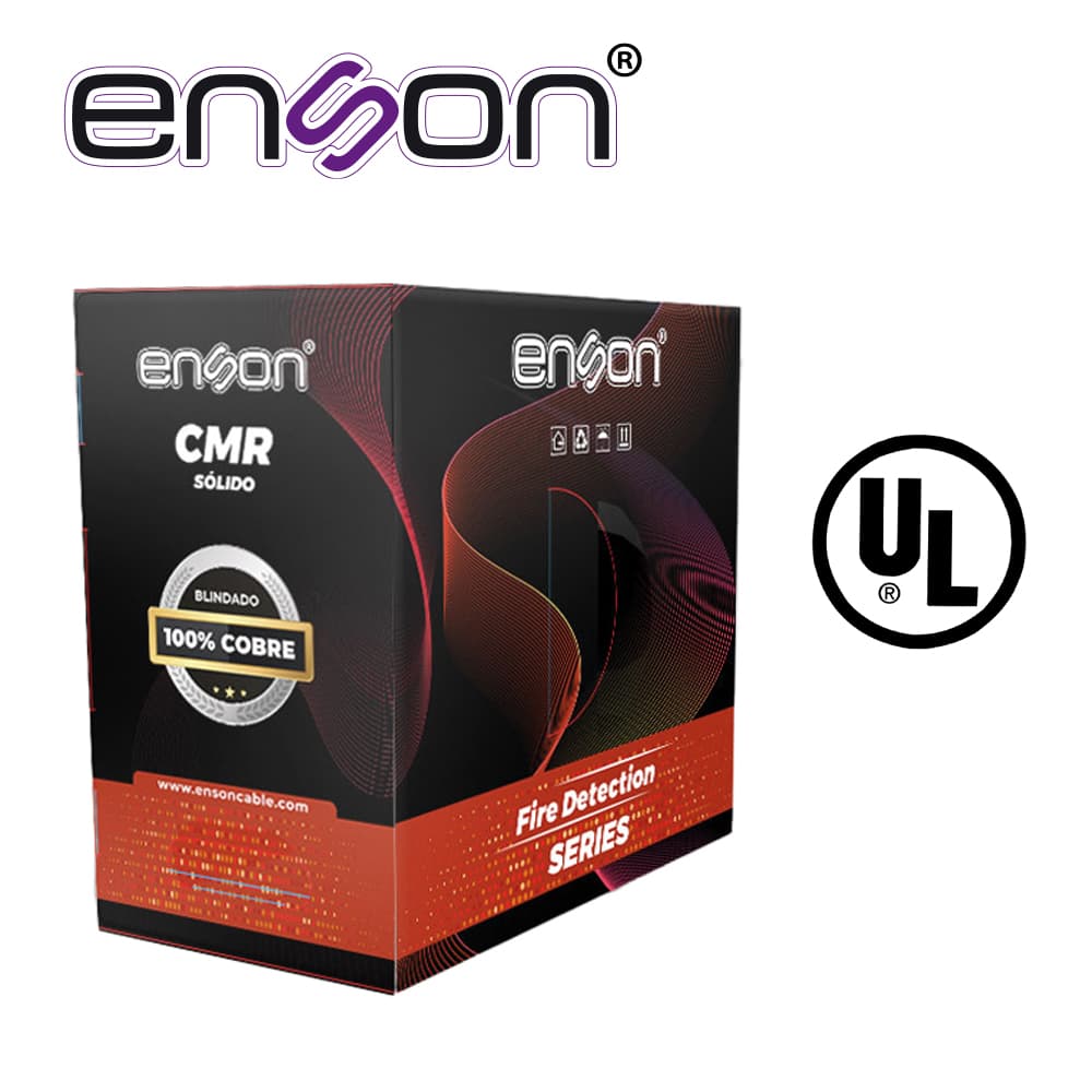 CABLE PARA DETECCION DE INCENDIO ENSON EPRO-5320 FORRO PVC ROJO CMR RISER-FPLR 2C/18AWG 100 CIENTO COBRE CONDUCTOR SOLIDO CERTIFICACION UL 305 METROS - Miniatura 2
