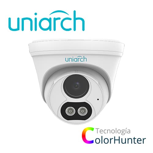 CAMARA IP TURRET UNIARCH IPC-T213-APF28W / 3MP / ULTRA 265 / LENTE 2.8 MM / LUZ DUAL / IP67 / DWDR / MICROFONO INTEGRADO / DIGITAL DEFOG / IR 30M / POE / 12VCD / 3 AXIS / COLORHUNTER / LUZ BLANCA 15 MTS - Miniatura 2