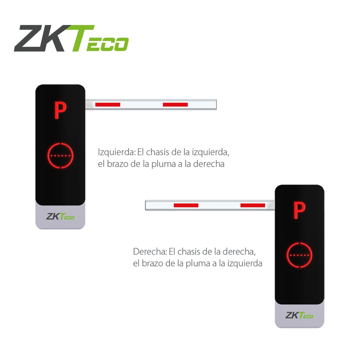 BARRERA ARTICULADA 90 GRADOS DERECHA INTEGRA APERTURA POR MEDIO DE APP BGM1145R-90 ZKTECO ALIMENTACION A 110VCA BRAZO DIVIDIDO EN 2 SECCIONES TIEMP DEL CICLO COMPLETO 3S ILUMINACION EN EL CUERPO COMPATIBLE CON ZK BARRIER APP - Miniatura 3