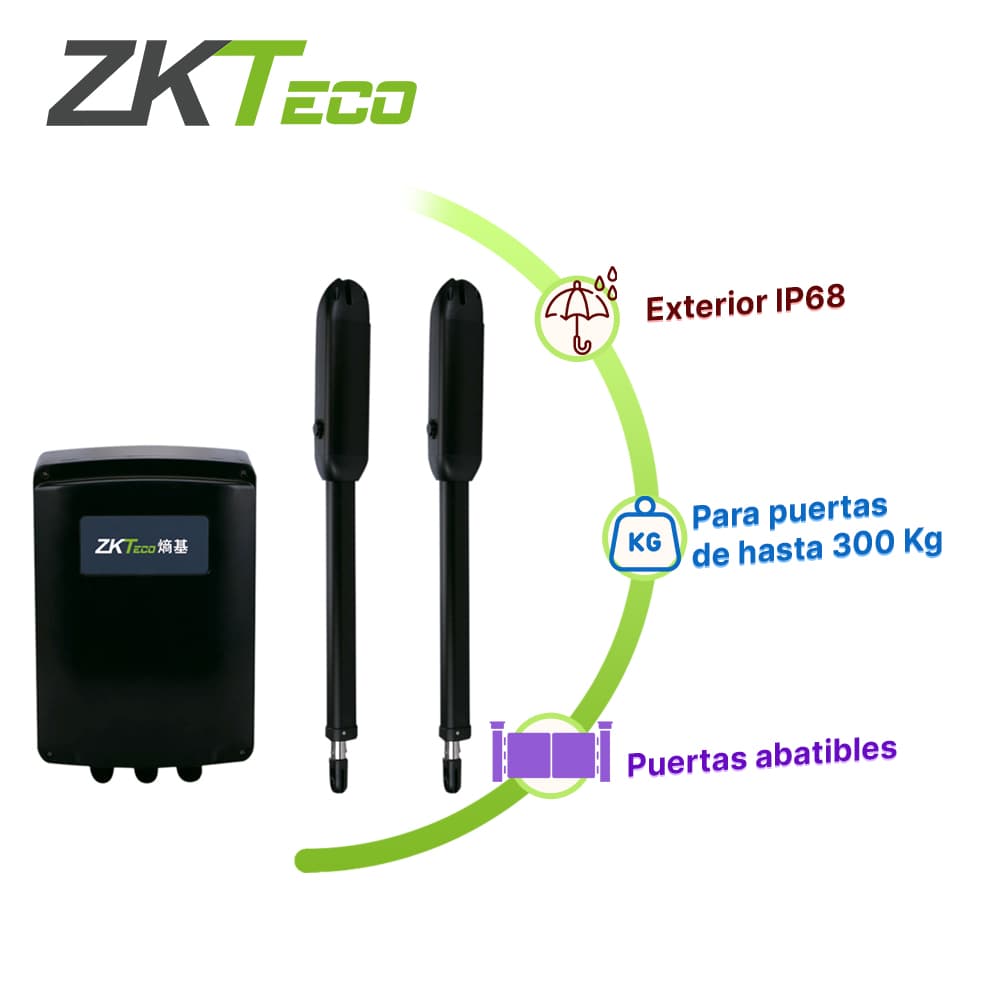 JUEGO DE BRAZOS MOTORIZADOS ZKTECO ZKSW400DC PARA PUERTAS BATIENTES DE UN PESO MAXIMO DE 380KG COMPATIBLE CON SOLUCIONES DE CONTROL DE ACCESO
// REQUIERE EXPERIENCIA PREVIA PARA LA INSTALACION // - Miniatura 2