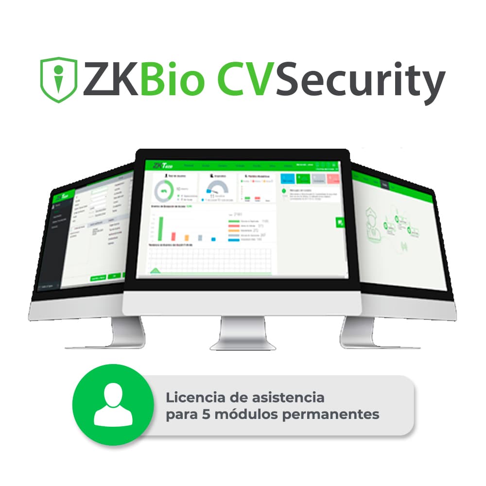 LICENCIA BIO CVSECURITY MODULO DE ASISTENCIA ZKTECO ZKCV-TA-P5 PARA 5 PUNTOS DE ASISTENCIA PERMANENTE COMPATIBLE CON G1,G3 - Miniatura 2
