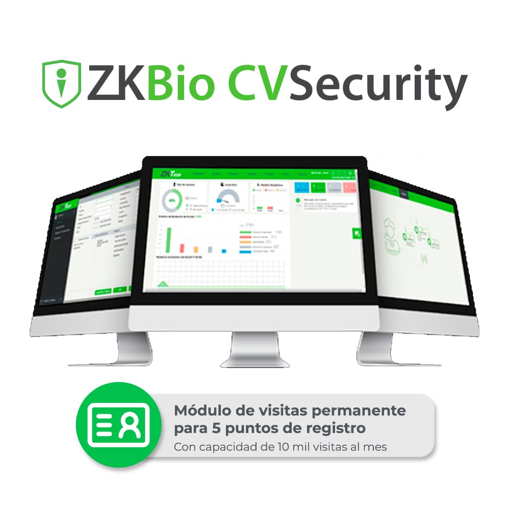 LICENCIA BIO CVSECURITY MODULO DE VISITAS ZKTECO ZKCV-VIS-P5 PARA 5 PUNTOS DE REGISTRO DE VISITANTES CON CAPACIDAD DE 10 MIL VISITAS AL MES PERMANENTE - Miniatura 2