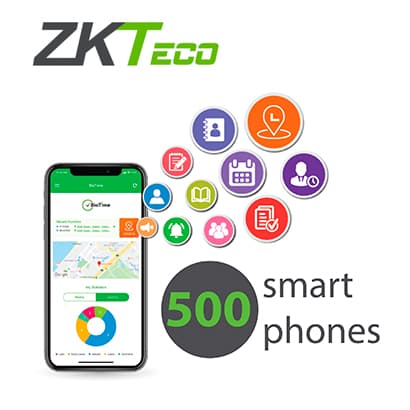 LICENCIA ZKTECO BIOTIME APP-P500 PARA ACTIVAR APP BIOTIME SOFTWARE DE ASISTENCIA EN 500 SMARTPHONES PERMANENTE - Miniatura 2