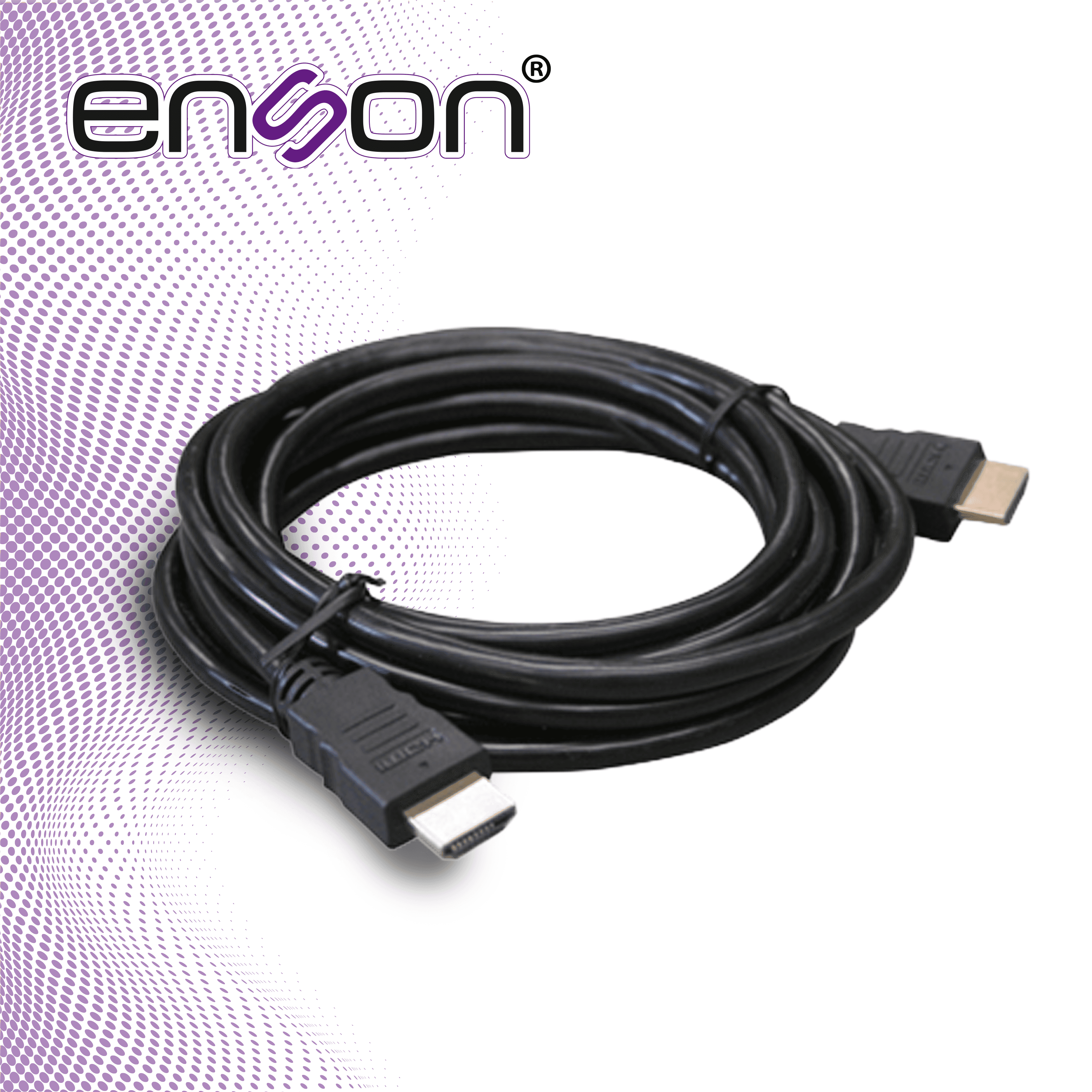 CABLE DE VIDEO HDMI ENSON ENS-HDMICB5M 5MT MACHO-MACHO VERSION 1.2 RECOMENDADO PARA SISTEMAS DE VIDEO VIGILANCIA - Miniatura 3
