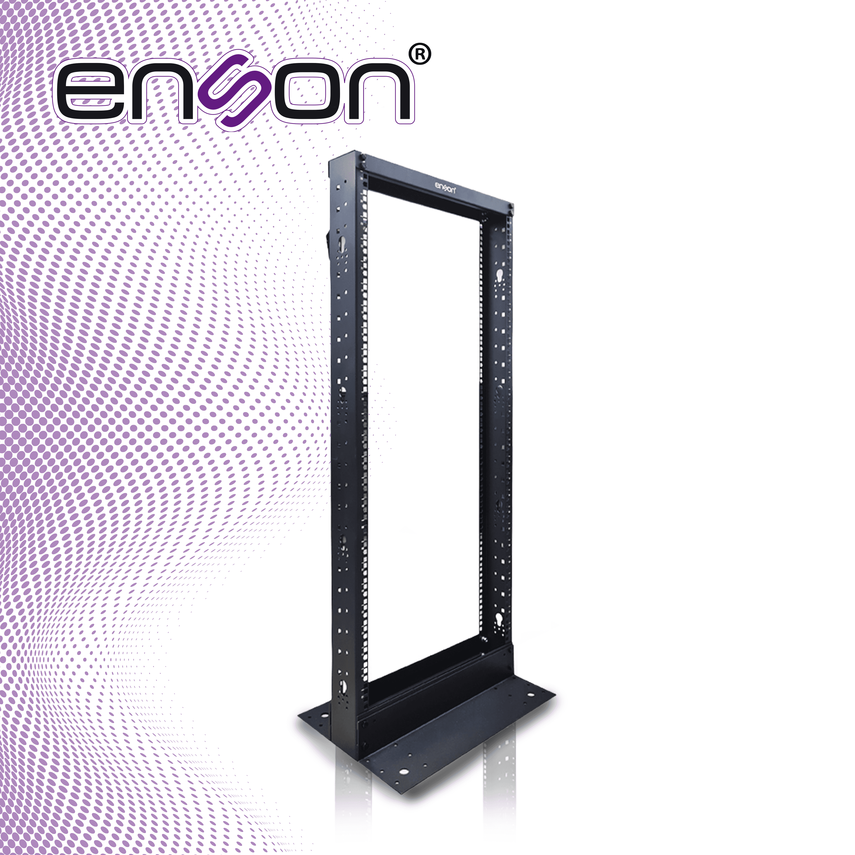 RACK VERTICAL ENSON ENS-RACK248 DE 25UR DOS POSTES EMPOTRABLE IDEAL PARA MONTAJE DE EQUIPOS DE RED Y CABLEADO ESTRUCTURADO, COMPATIBLE CON TODOS LOS ACCESORIOS DE RACKS Y GABINETES ENSON - Miniatura 4